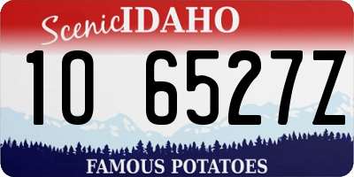ID license plate 1O6527Z