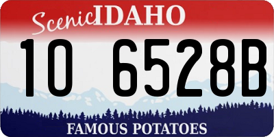 ID license plate 1O6528B