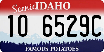 ID license plate 1O6529C