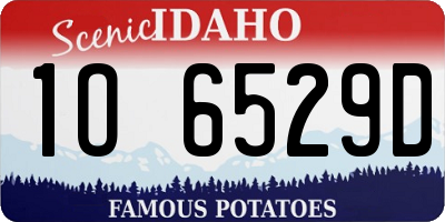 ID license plate 1O6529D