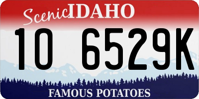 ID license plate 1O6529K