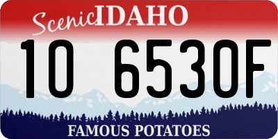 ID license plate 1O6530F
