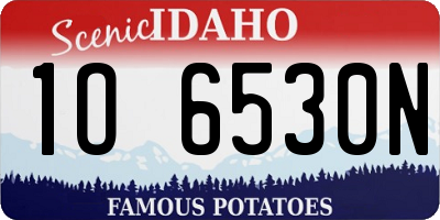 ID license plate 1O6530N