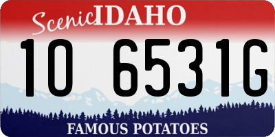 ID license plate 1O6531G