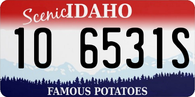 ID license plate 1O6531S