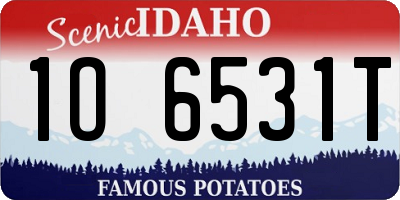 ID license plate 1O6531T