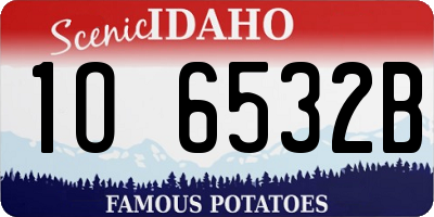 ID license plate 1O6532B