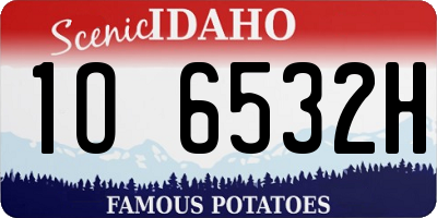 ID license plate 1O6532H