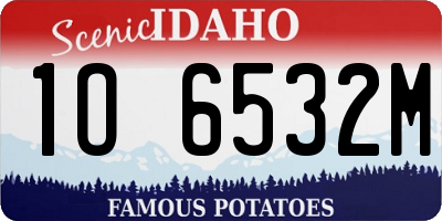 ID license plate 1O6532M