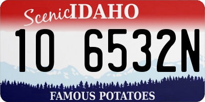 ID license plate 1O6532N