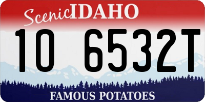ID license plate 1O6532T