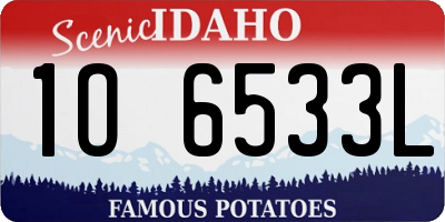 ID license plate 1O6533L