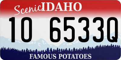 ID license plate 1O6533Q