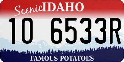 ID license plate 1O6533R