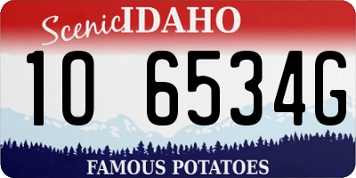 ID license plate 1O6534G