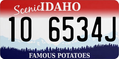 ID license plate 1O6534J