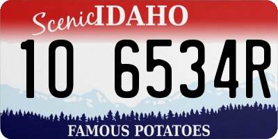 ID license plate 1O6534R