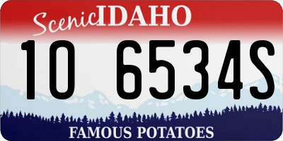 ID license plate 1O6534S