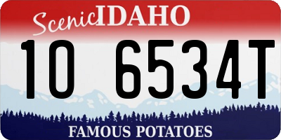 ID license plate 1O6534T