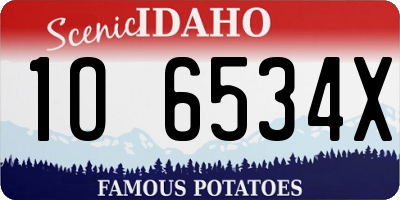 ID license plate 1O6534X