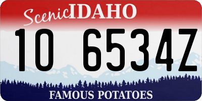 ID license plate 1O6534Z