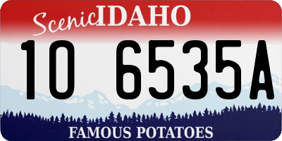ID license plate 1O6535A