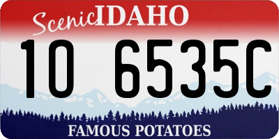 ID license plate 1O6535C