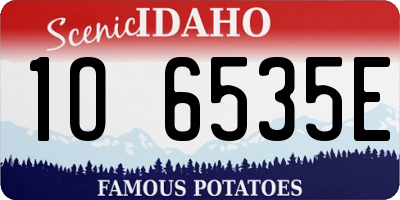 ID license plate 1O6535E