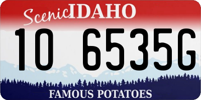 ID license plate 1O6535G