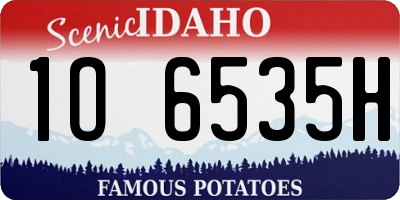 ID license plate 1O6535H