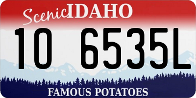 ID license plate 1O6535L