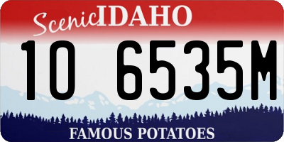 ID license plate 1O6535M