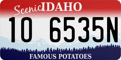ID license plate 1O6535N