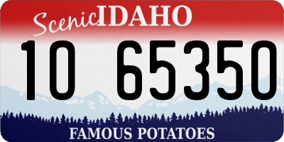 ID license plate 1O6535O