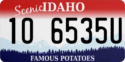 ID license plate 1O6535U