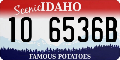 ID license plate 1O6536B