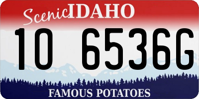 ID license plate 1O6536G