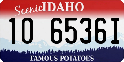 ID license plate 1O6536I