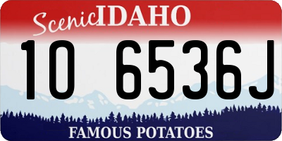 ID license plate 1O6536J