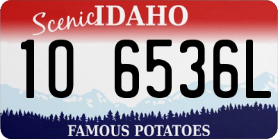 ID license plate 1O6536L