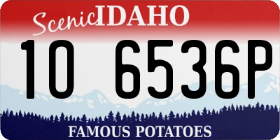 ID license plate 1O6536P