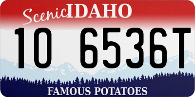 ID license plate 1O6536T