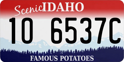 ID license plate 1O6537C