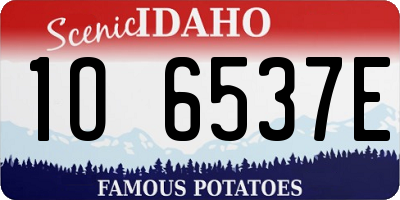 ID license plate 1O6537E