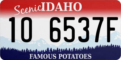 ID license plate 1O6537F