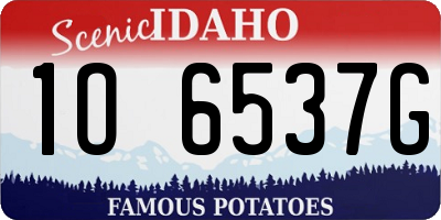 ID license plate 1O6537G