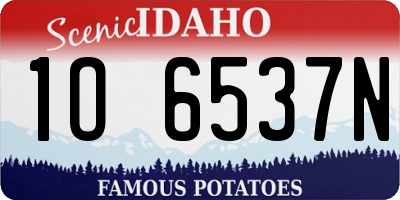ID license plate 1O6537N