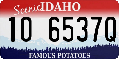 ID license plate 1O6537Q
