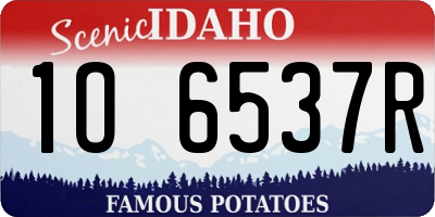 ID license plate 1O6537R