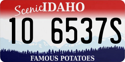 ID license plate 1O6537S
